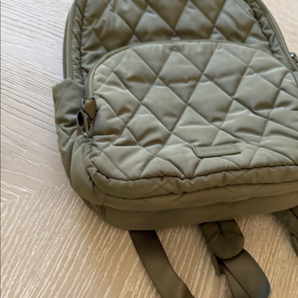 Vera Bradley Olive Quilted Backpack and Wristlet Set - Picture 3 of 15